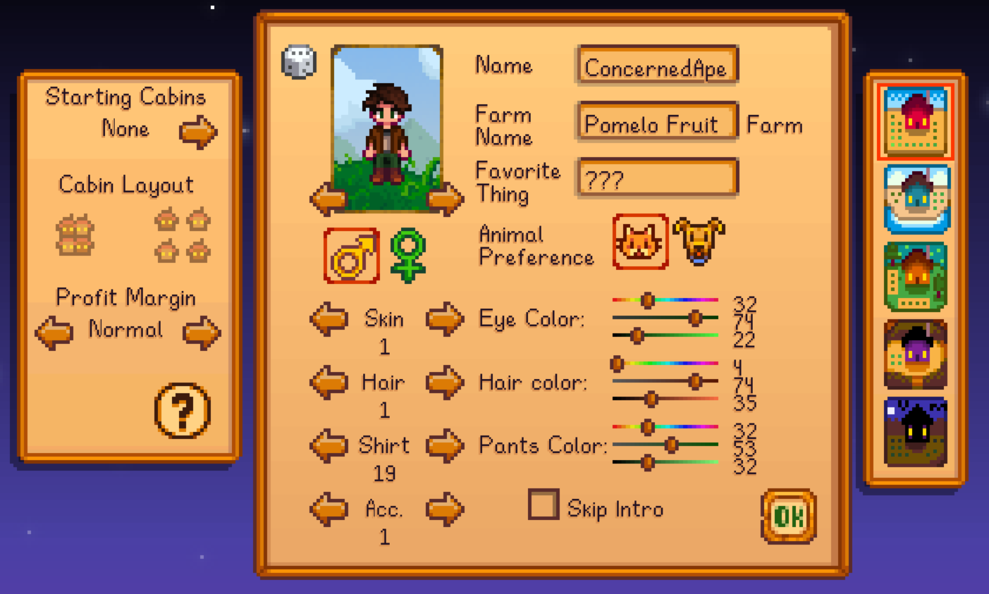Stardew Valley Concernedape - when hosting a new game you ll have some new options available to you